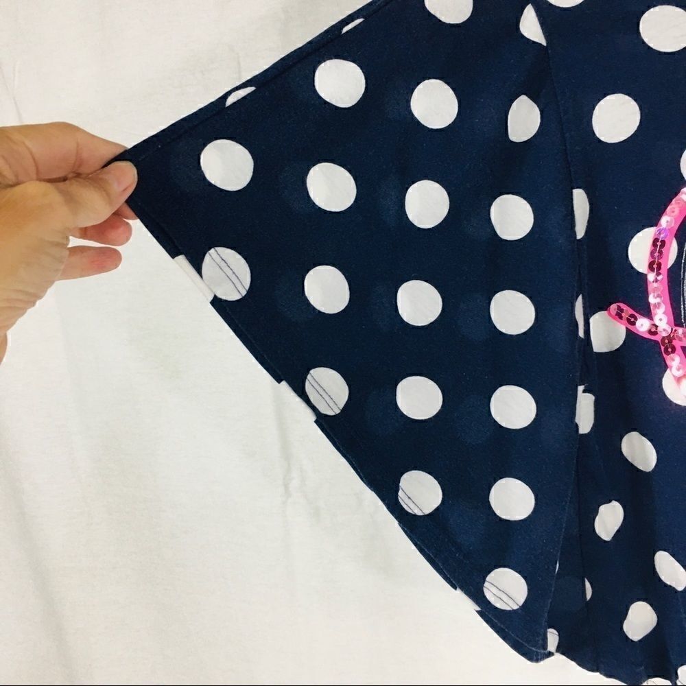 Justice Peace girls size 12 blue polka dot winged - Picture 5 of 6